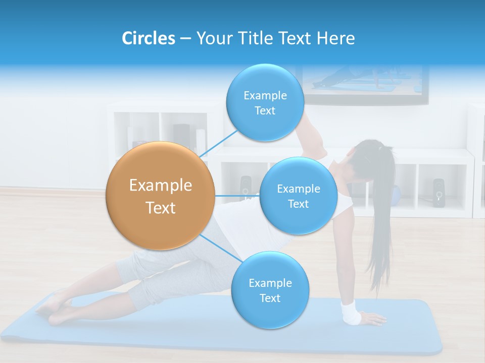 Barefoot Television Woman PowerPoint Template