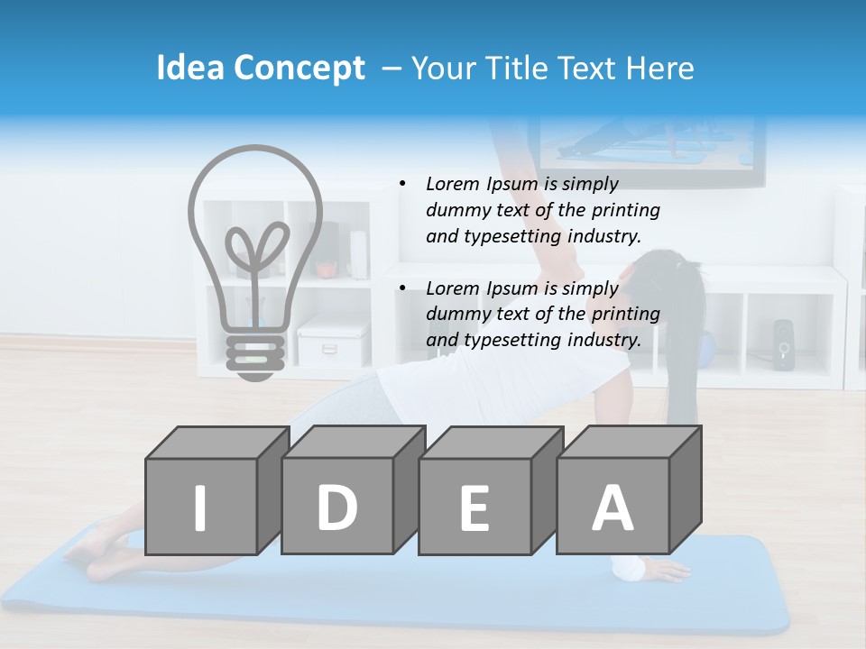 Barefoot Television Woman PowerPoint Template