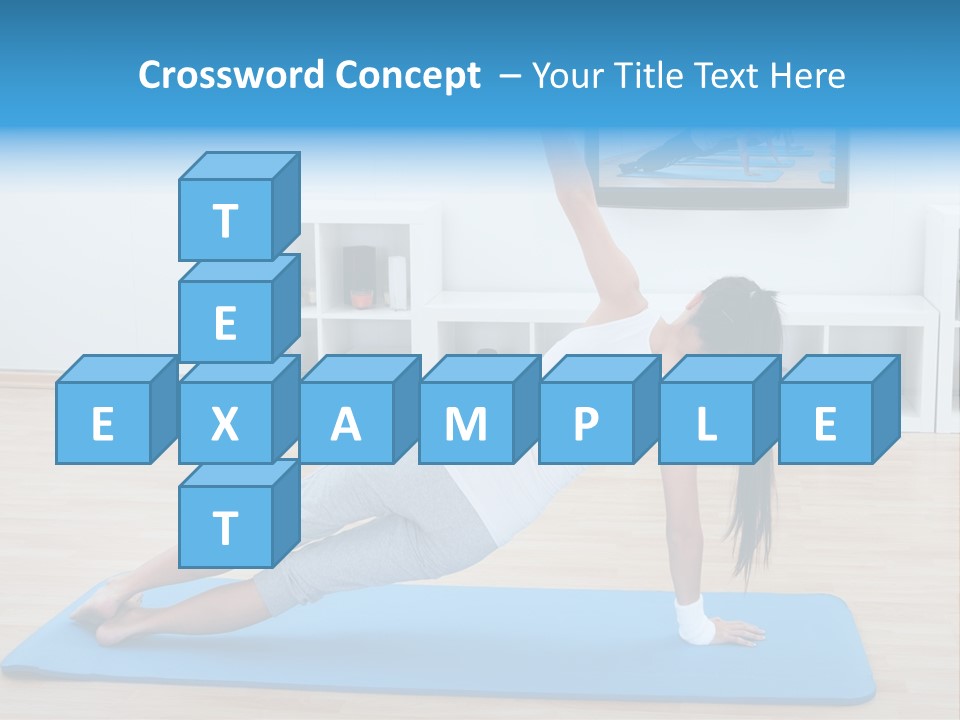 Barefoot Television Woman PowerPoint Template