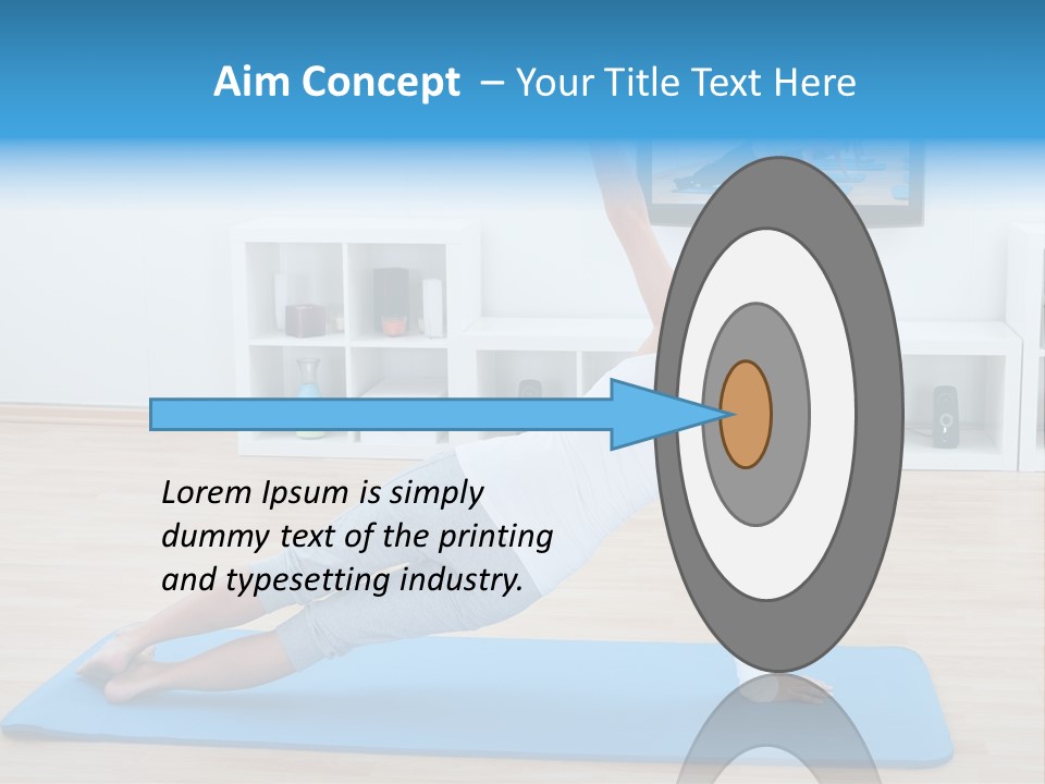 Barefoot Television Woman PowerPoint Template