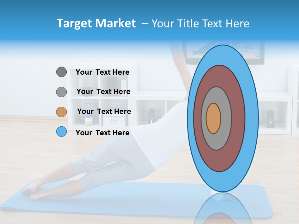 Barefoot Television Woman PowerPoint Template