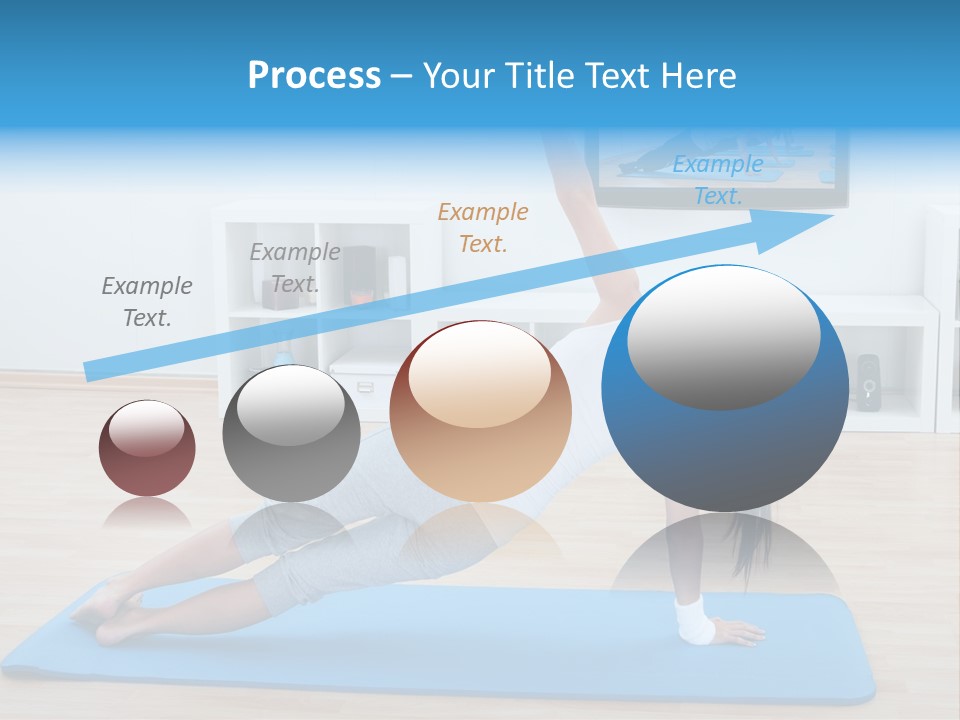 Barefoot Television Woman PowerPoint Template