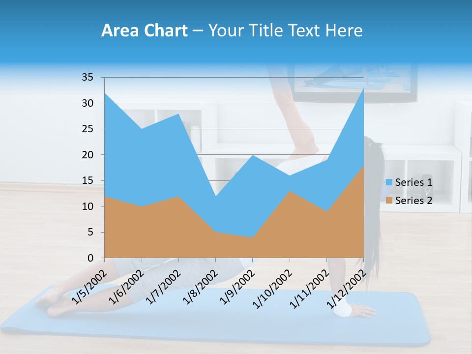 Barefoot Television Woman PowerPoint Template