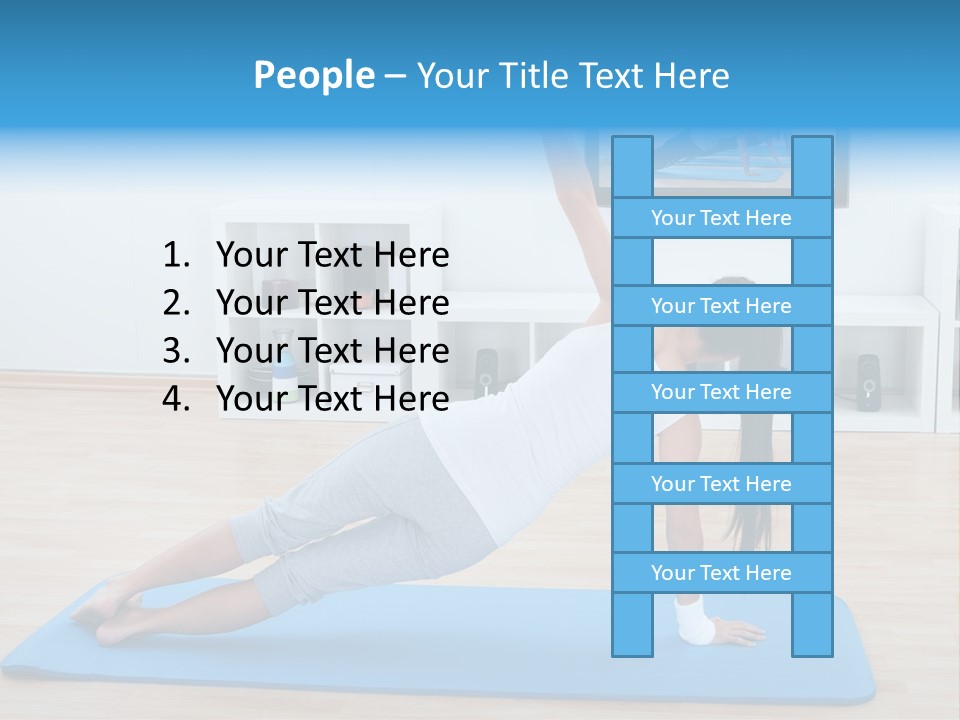 Barefoot Television Woman PowerPoint Template