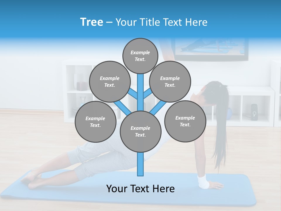 Barefoot Television Woman PowerPoint Template