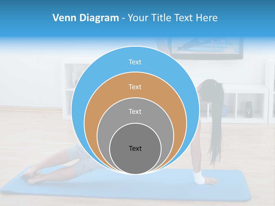 Barefoot Television Woman PowerPoint Template
