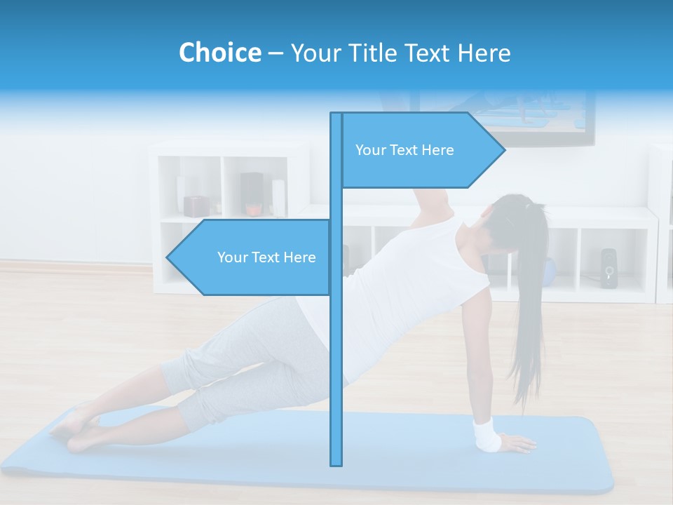 Barefoot Television Woman PowerPoint Template