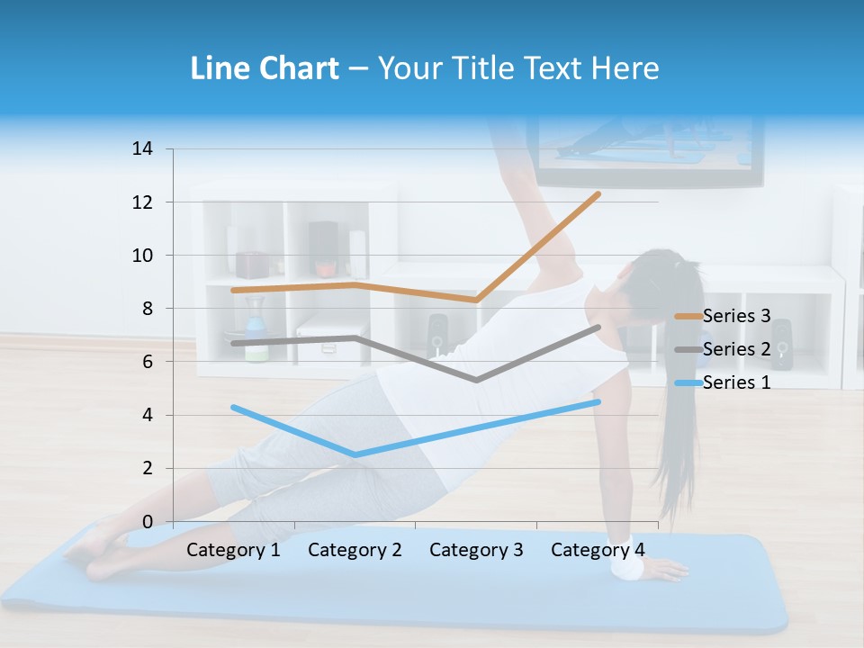 Barefoot Television Woman PowerPoint Template