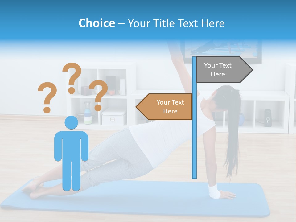 Barefoot Television Woman PowerPoint Template