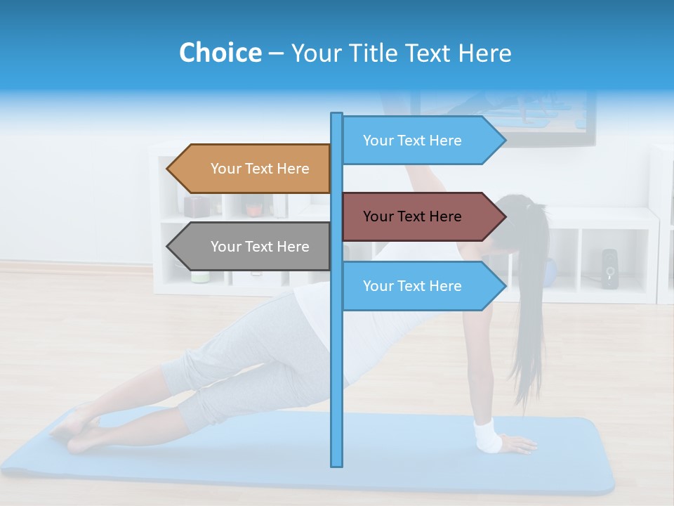 Barefoot Television Woman PowerPoint Template