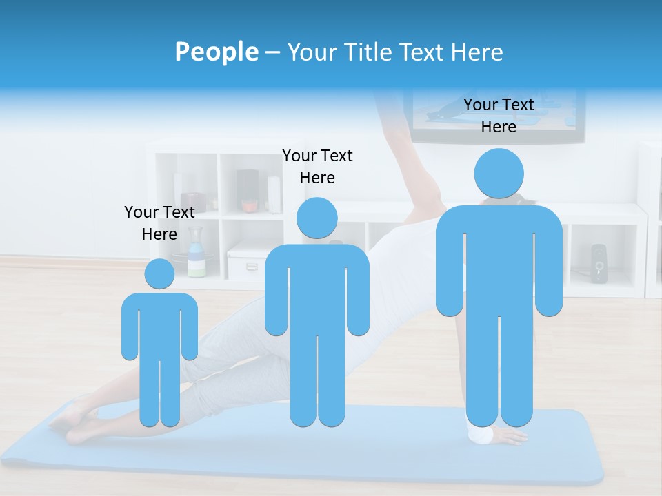 Barefoot Television Woman PowerPoint Template