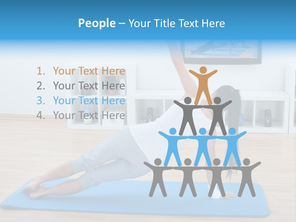 Barefoot Television Woman PowerPoint Template