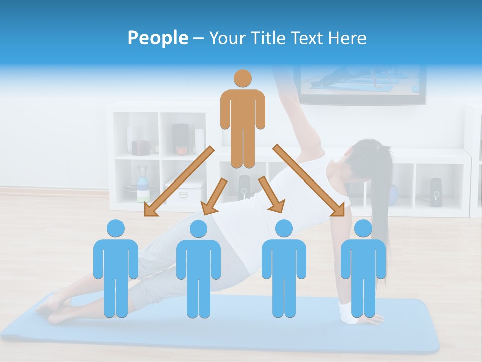 Barefoot Television Woman PowerPoint Template