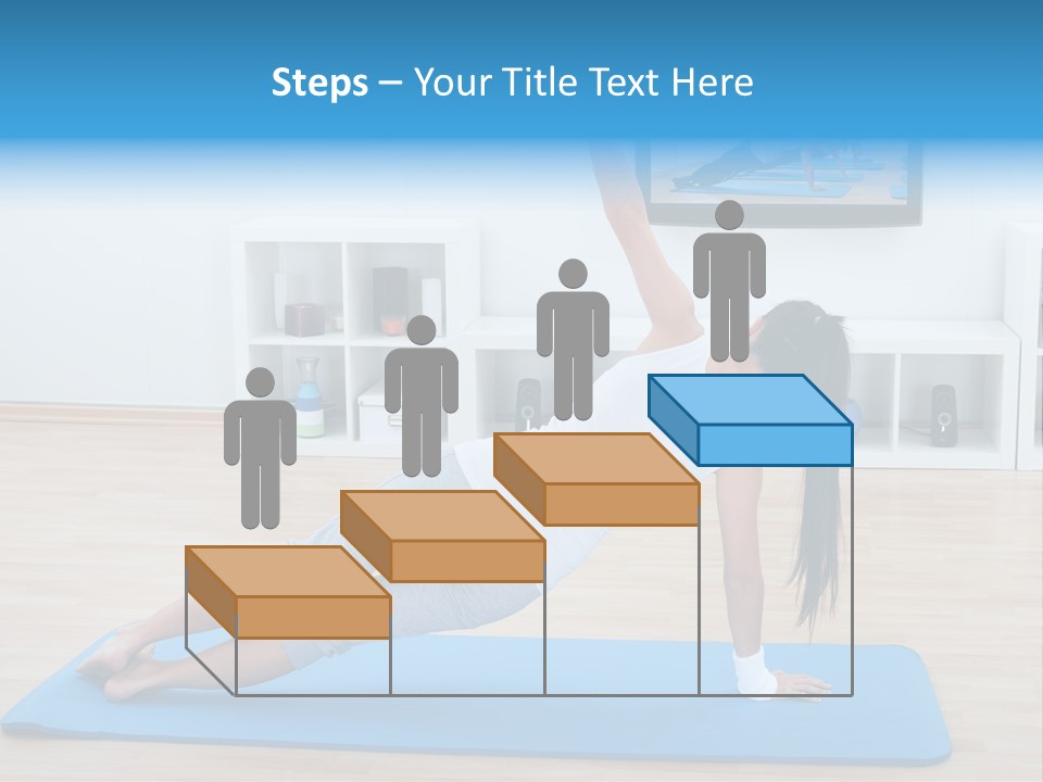 Barefoot Television Woman PowerPoint Template