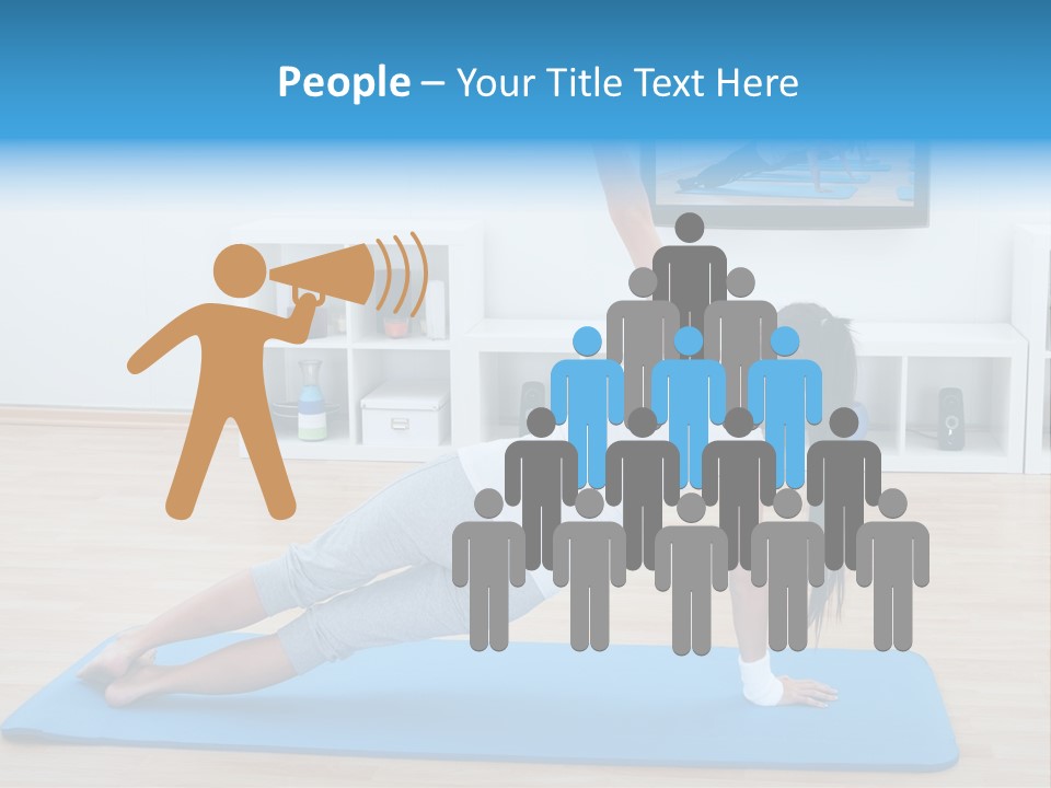 Barefoot Television Woman PowerPoint Template