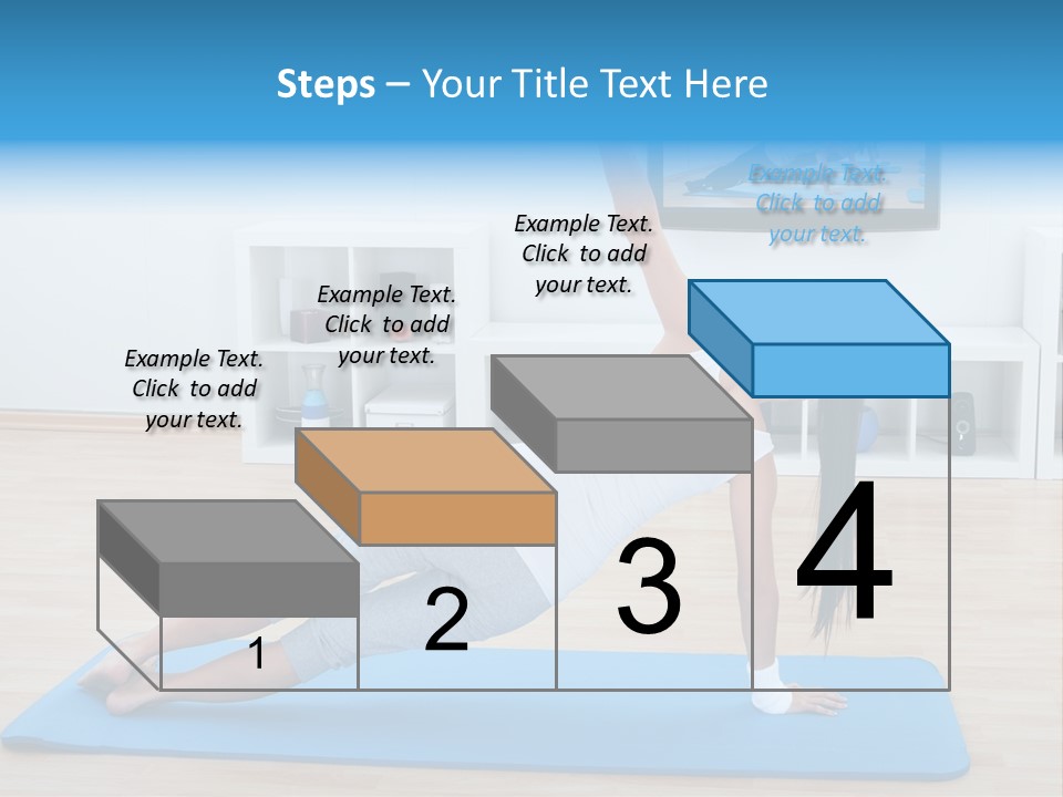 Barefoot Television Woman PowerPoint Template
