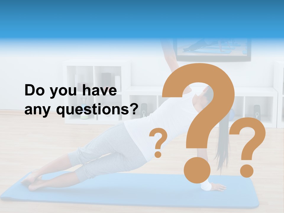 Barefoot Television Woman PowerPoint Template