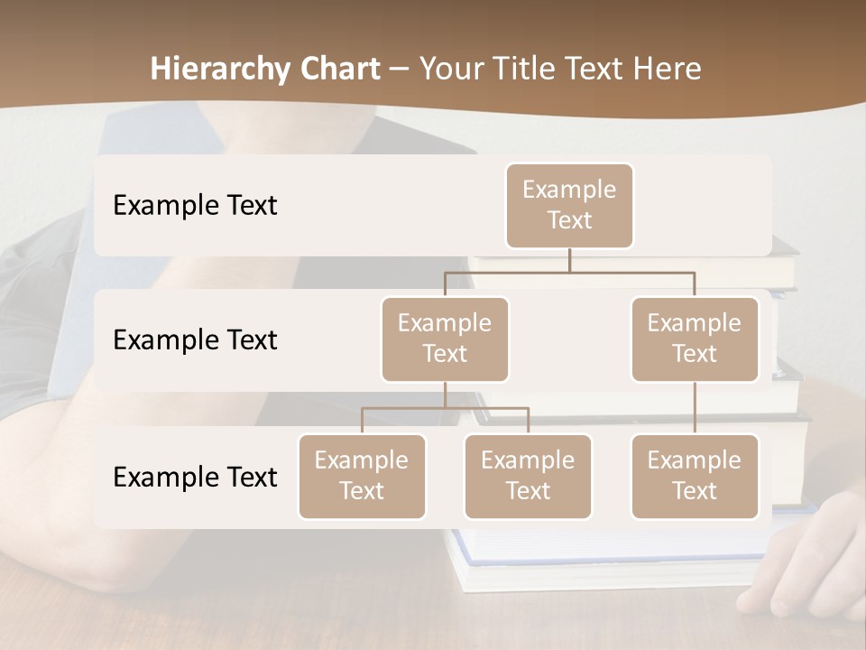 A Person Sitting At A Table With A Stack Of Books PowerPoint Template