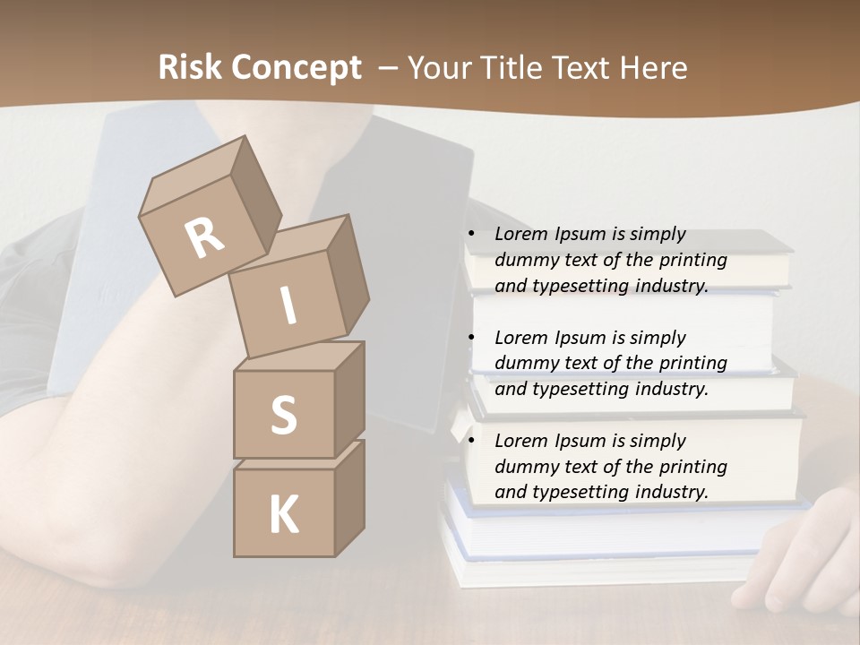 A Person Sitting At A Table With A Stack Of Books PowerPoint Template