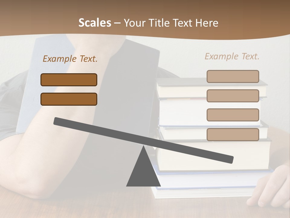 A Person Sitting At A Table With A Stack Of Books PowerPoint Template