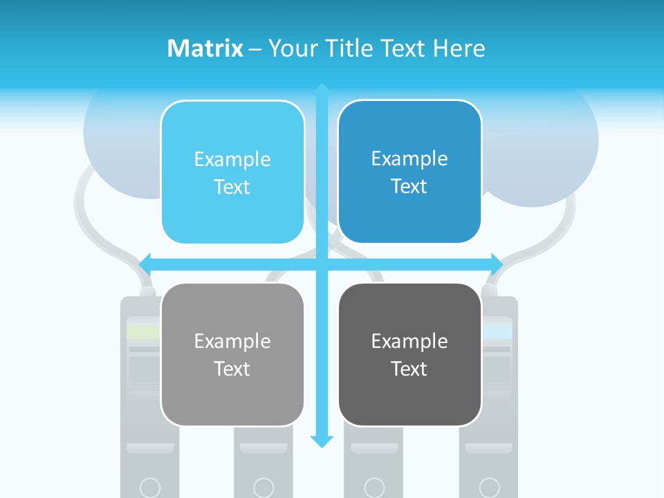 A Cloud With Three Phones Connected To It PowerPoint Template