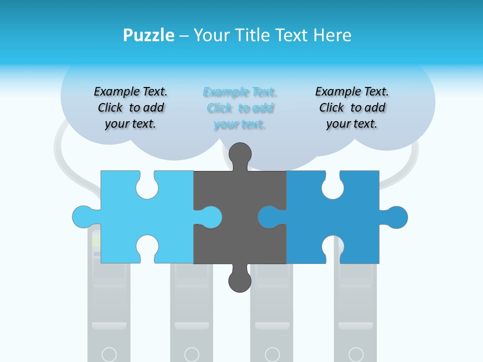 A Cloud With Three Phones Connected To It PowerPoint Template