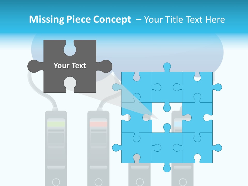 A Cloud With Three Phones Connected To It PowerPoint Template