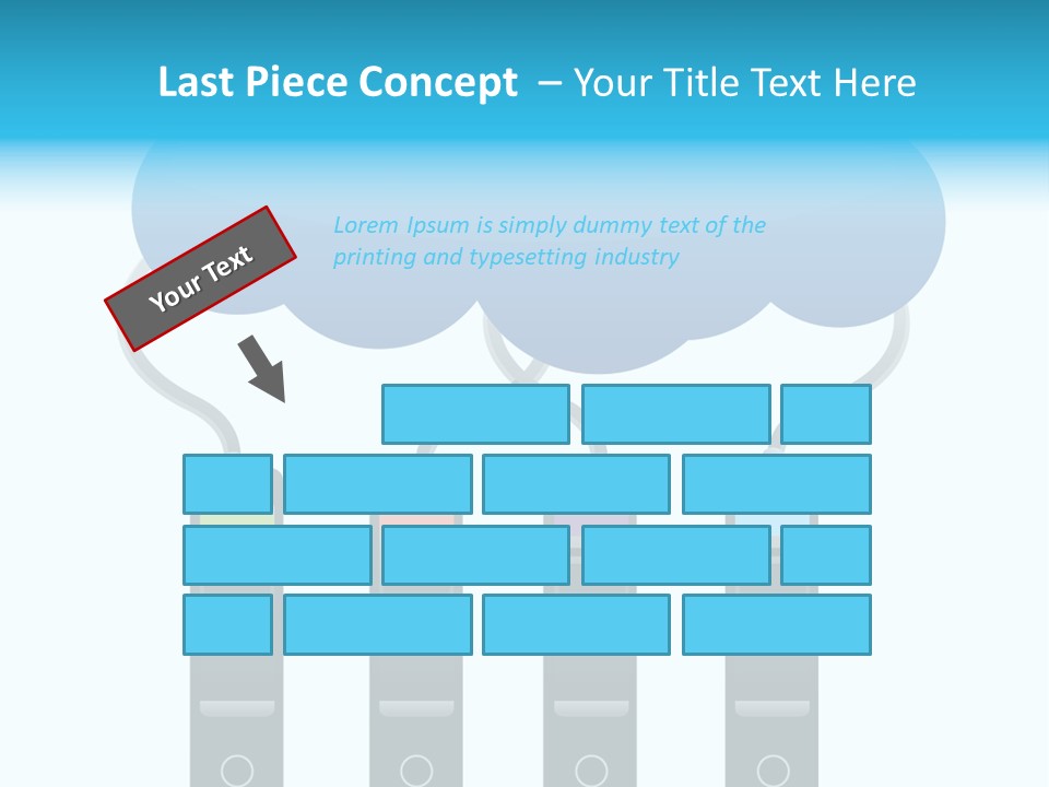 A Cloud With Three Phones Connected To It PowerPoint Template