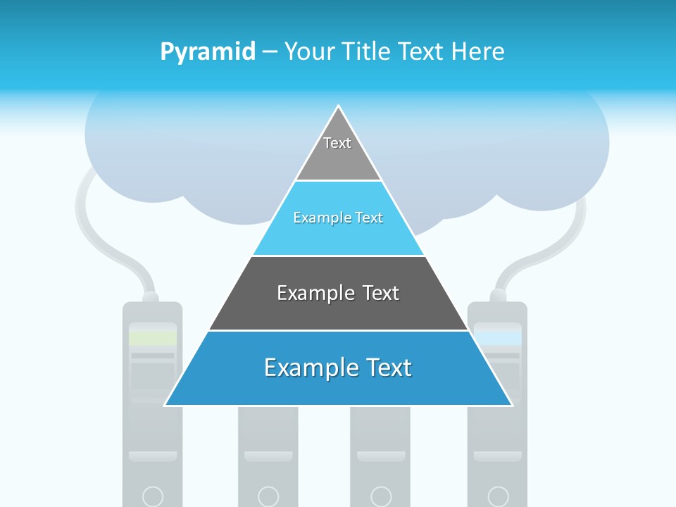 A Cloud With Three Phones Connected To It PowerPoint Template