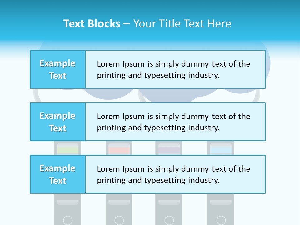 A Cloud With Three Phones Connected To It PowerPoint Template