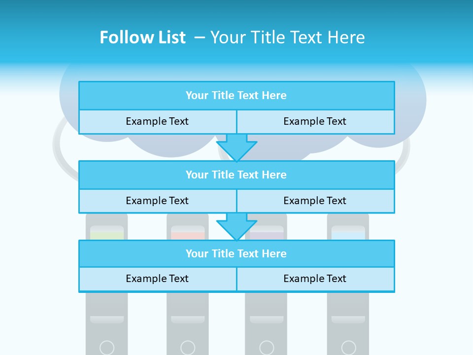 A Cloud With Three Phones Connected To It PowerPoint Template