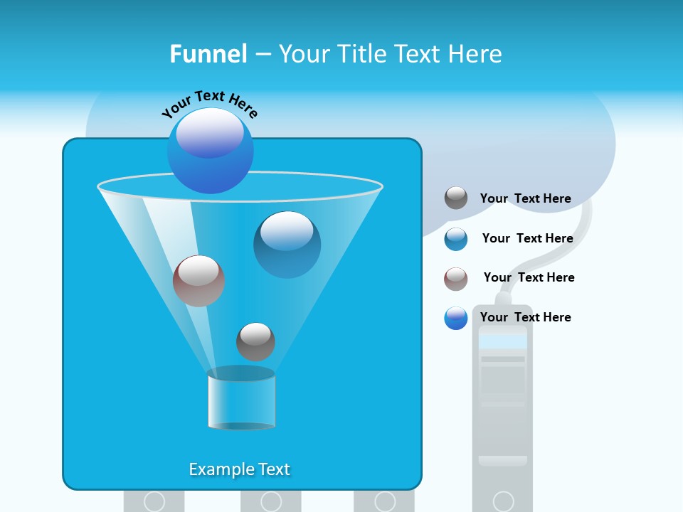 A Cloud With Three Phones Connected To It PowerPoint Template