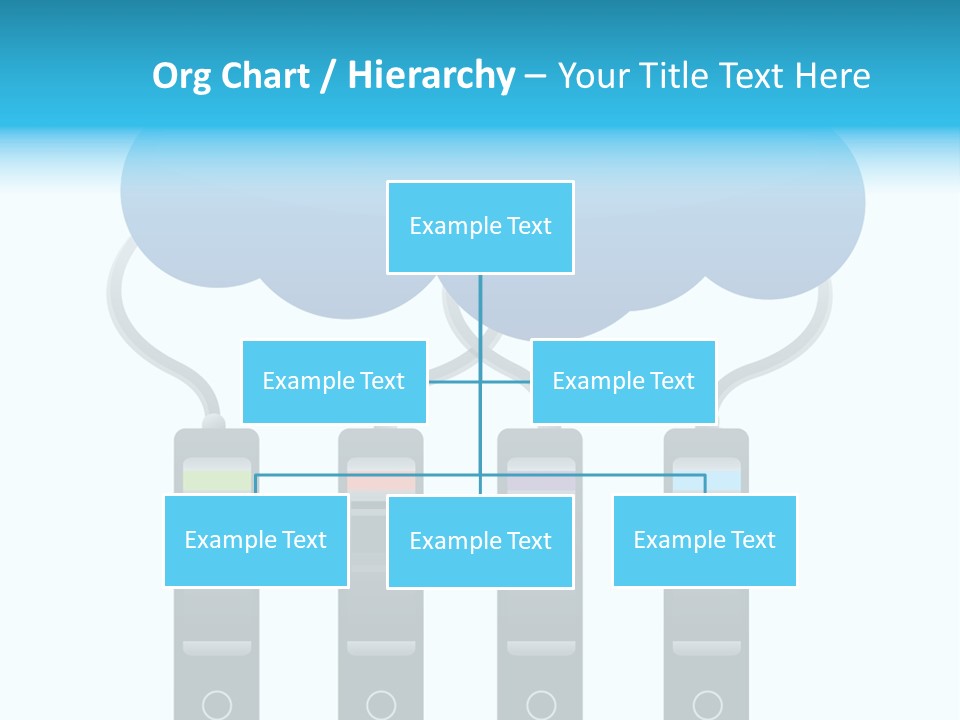 A Cloud With Three Phones Connected To It PowerPoint Template