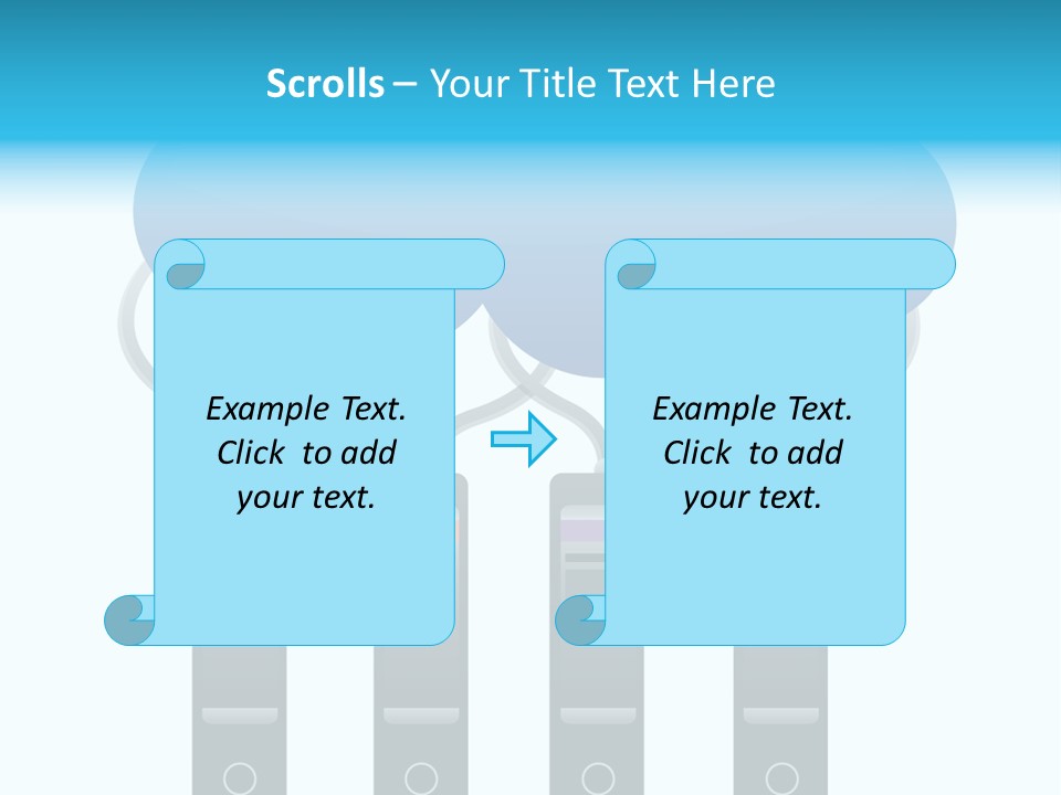 A Cloud With Three Phones Connected To It PowerPoint Template