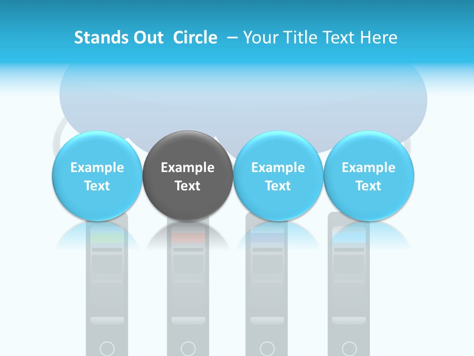 A Cloud With Three Phones Connected To It PowerPoint Template