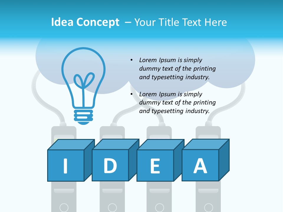 A Cloud With Three Phones Connected To It PowerPoint Template