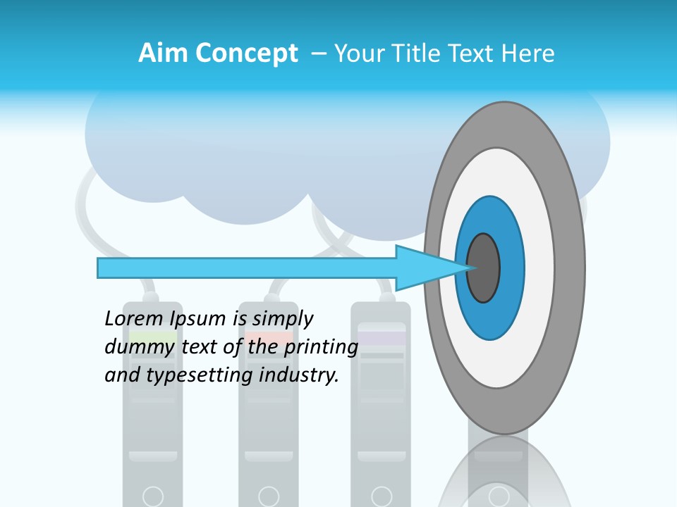 A Cloud With Three Phones Connected To It PowerPoint Template