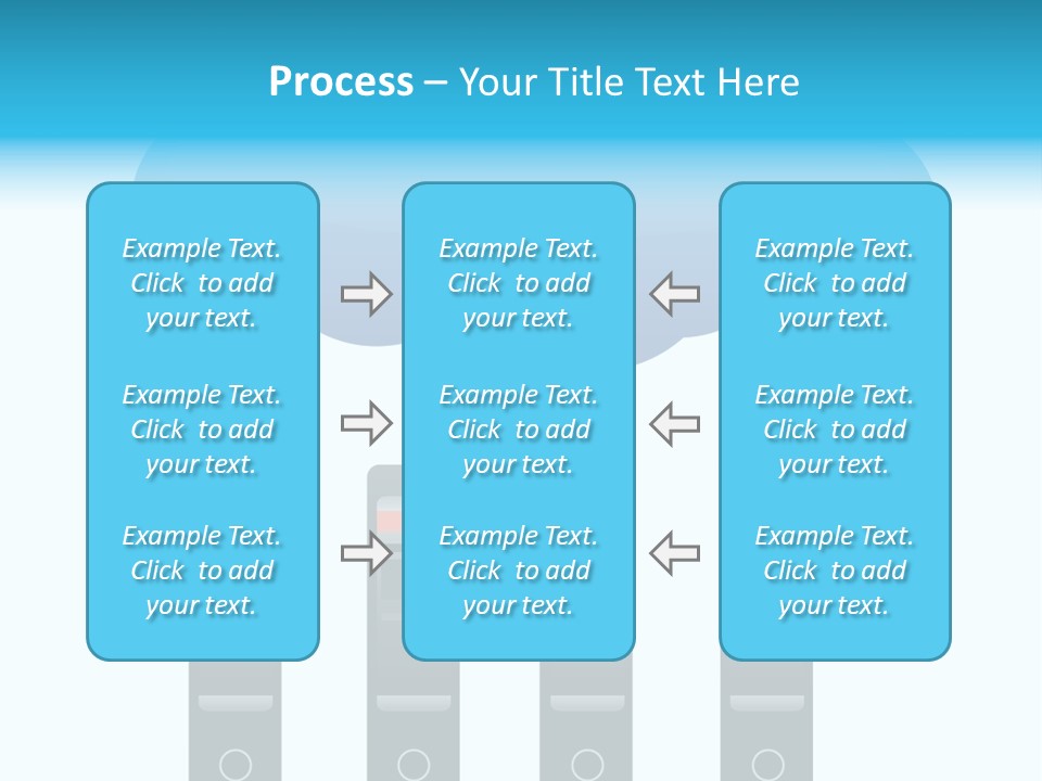 A Cloud With Three Phones Connected To It PowerPoint Template