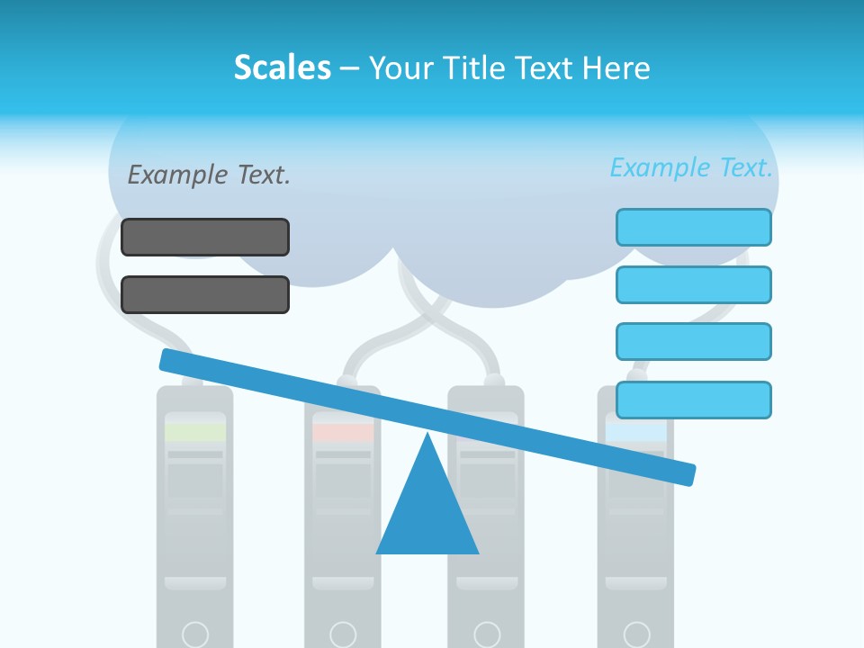 A Cloud With Three Phones Connected To It PowerPoint Template