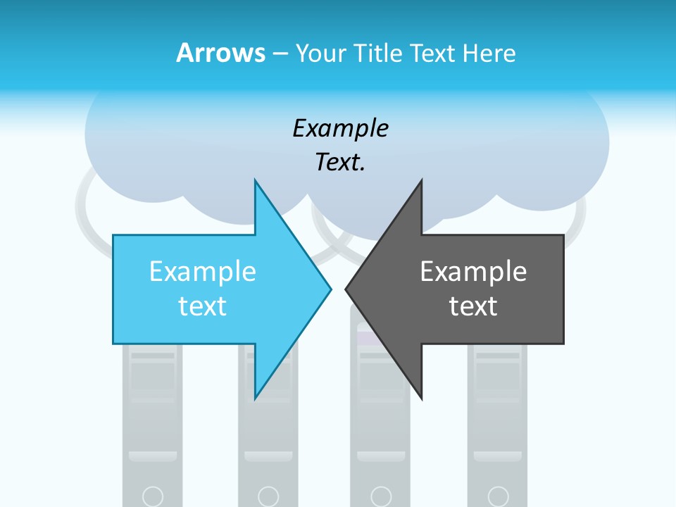 A Cloud With Three Phones Connected To It PowerPoint Template