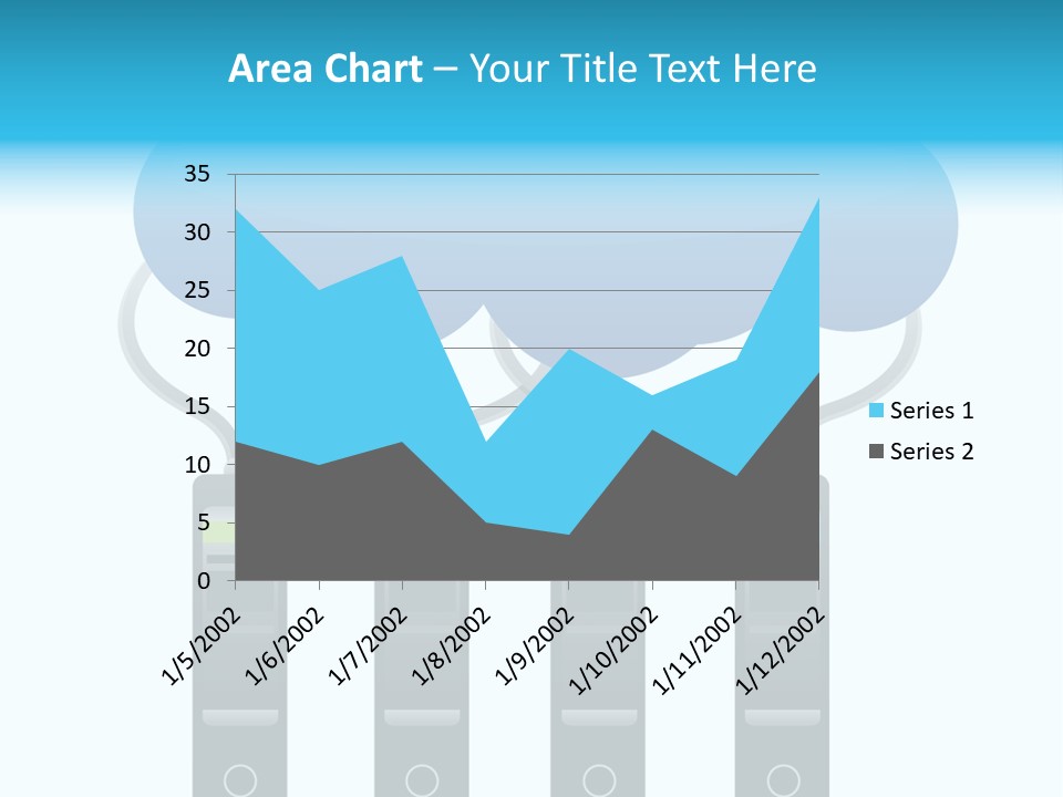 A Cloud With Three Phones Connected To It PowerPoint Template