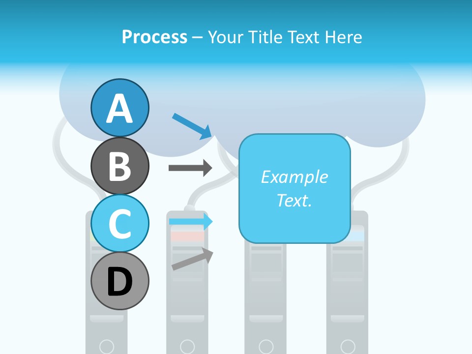 A Cloud With Three Phones Connected To It PowerPoint Template