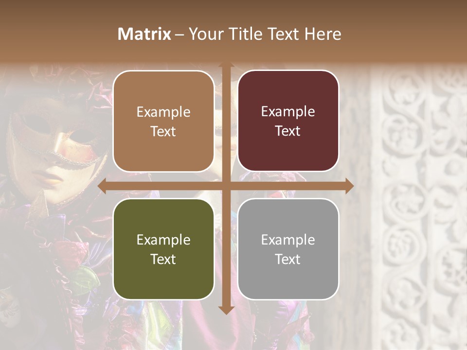 A Couple Of People That Are Wearing Masks PowerPoint Template