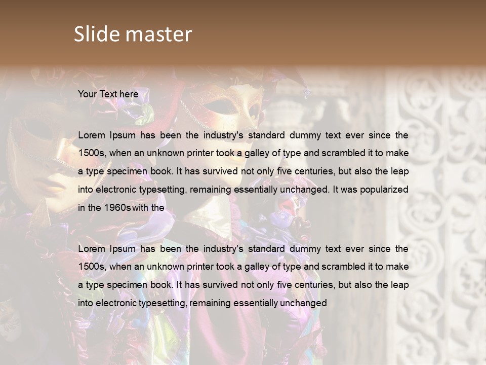 A Couple Of People That Are Wearing Masks PowerPoint Template