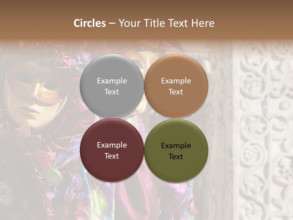 A Couple Of People That Are Wearing Masks PowerPoint Template