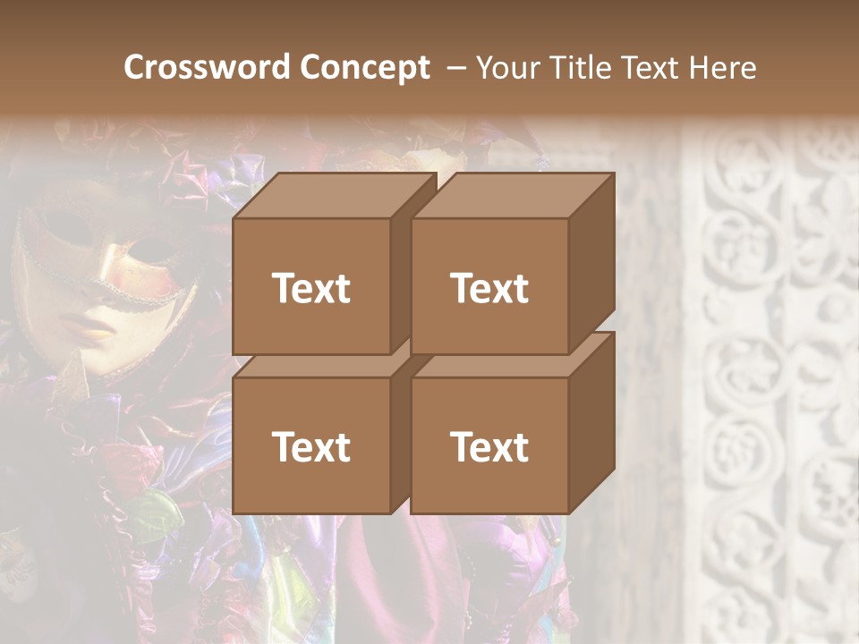 A Couple Of People That Are Wearing Masks PowerPoint Template