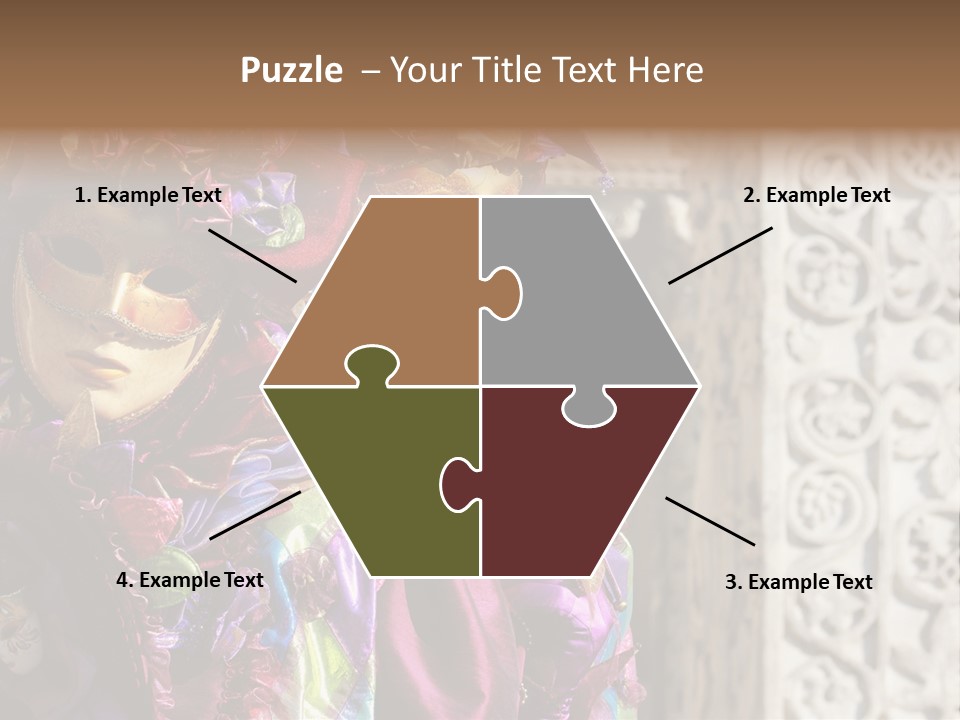 A Couple Of People That Are Wearing Masks PowerPoint Template