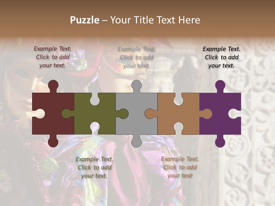 A Couple Of People That Are Wearing Masks PowerPoint Template