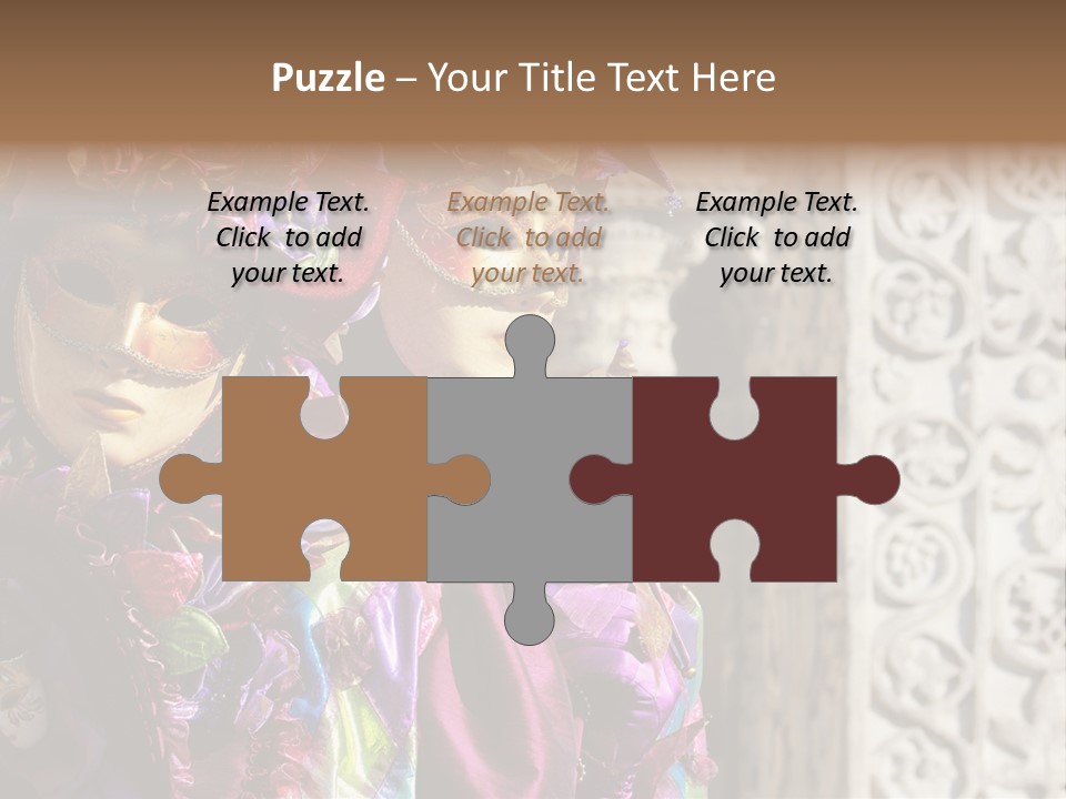 A Couple Of People That Are Wearing Masks PowerPoint Template