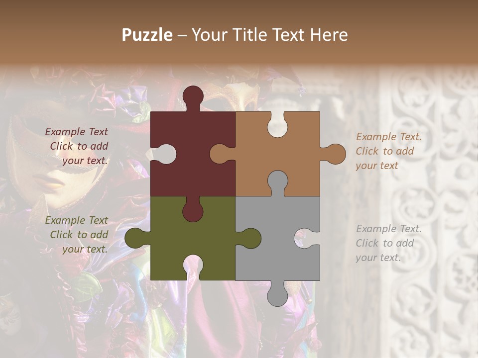 A Couple Of People That Are Wearing Masks PowerPoint Template